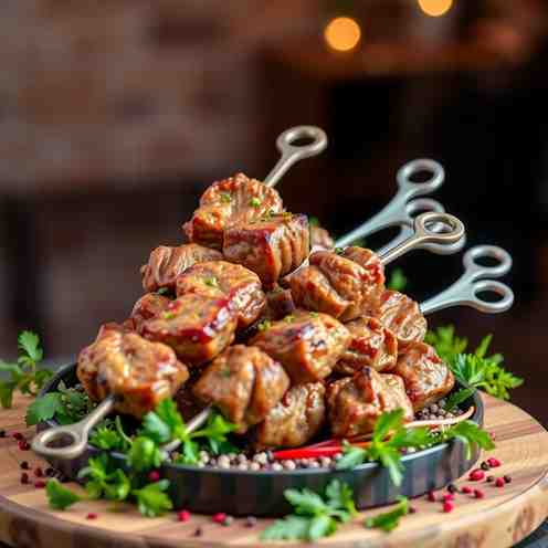 Hilib Geel - Best Marinated Meat Skewers Recipe